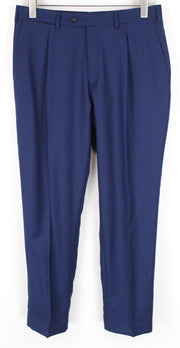 SUITSUPPLY Brescia Men's Blue Trousers UK36 Wool Pleated Lined Formal Fit