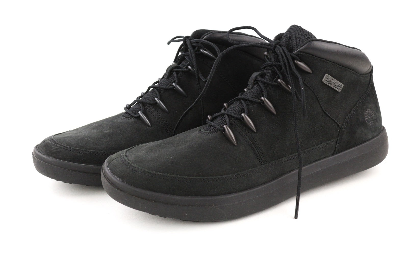 TIMBERLAND A245M Mens Boots EU46 EU47.5 Black Leather Almond Toe Lace Up ReBOTL