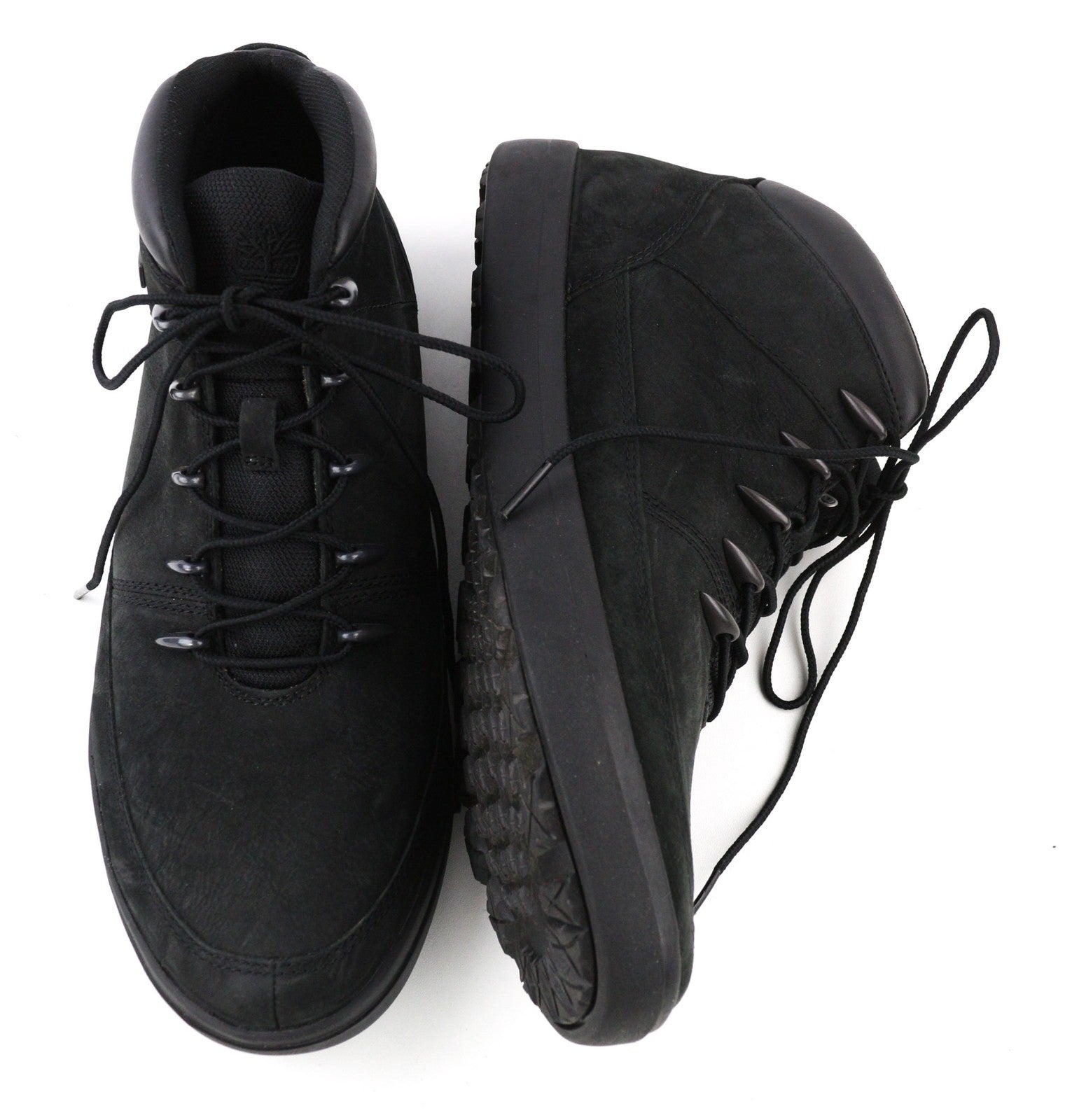 TIMBERLAND A245M Mens Boots EU46 EU47.5 Black Leather Almond Toe Lace Up ReBOTL