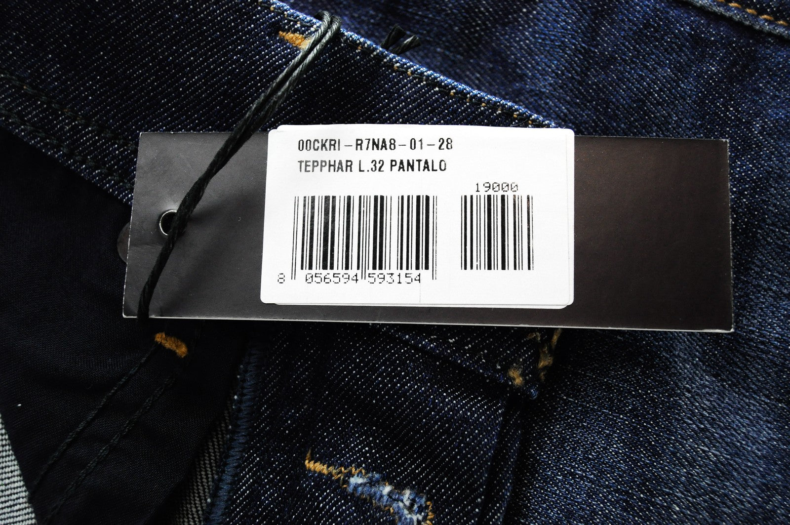 DIESEL Tepphar R7NA8 Men's Blue Jeans W28/L32 Slim Carrot Aged Distressed Fit