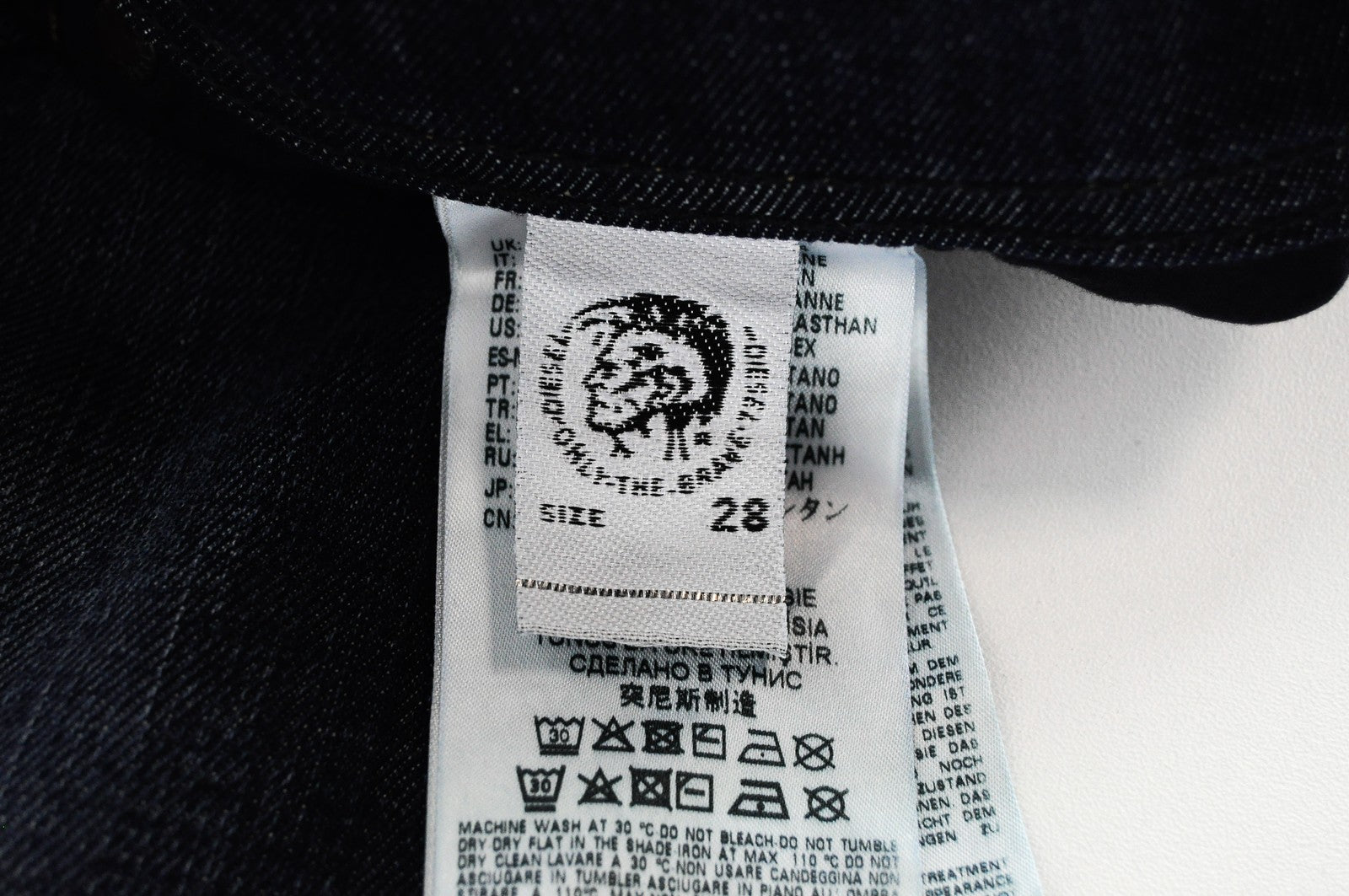 DIESEL Tepphar R7NA8 Men's Blue Jeans W28/L32 Slim Carrot Aged Distressed Fit