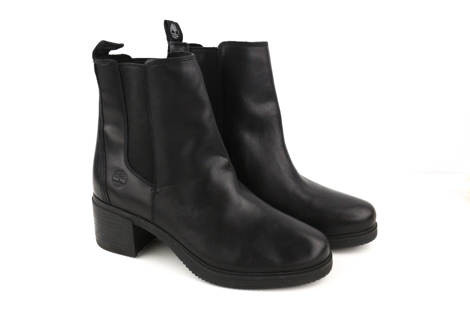 TIMBERLAND A25B1 Womens Boots EU39 EU40 Black Leather Heel Almond Toe  ReBOTL