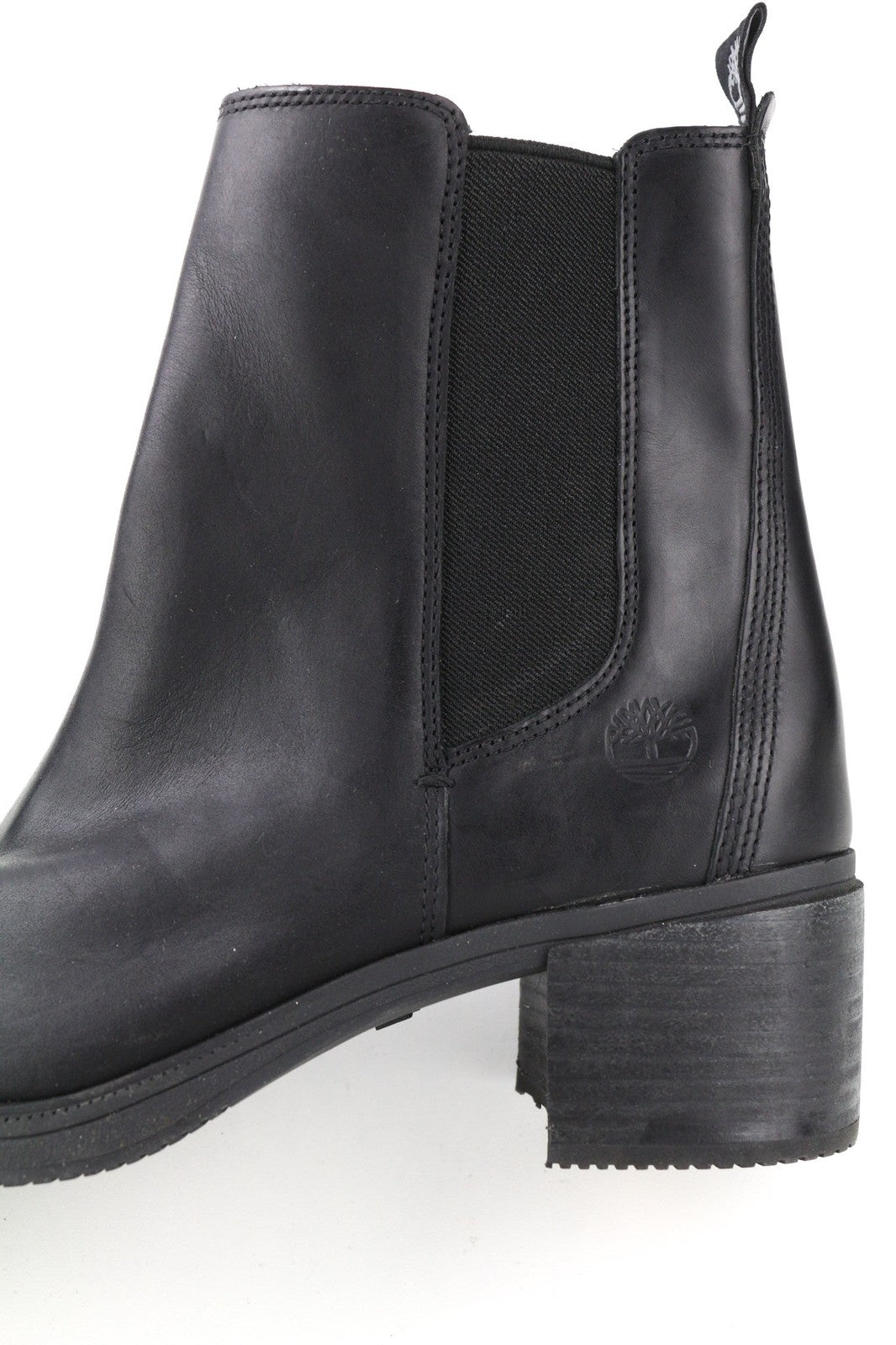 TIMBERLAND A25B1 Womens Boots EU39 EU40 Black Leather Heel Almond Toe  ReBOTL