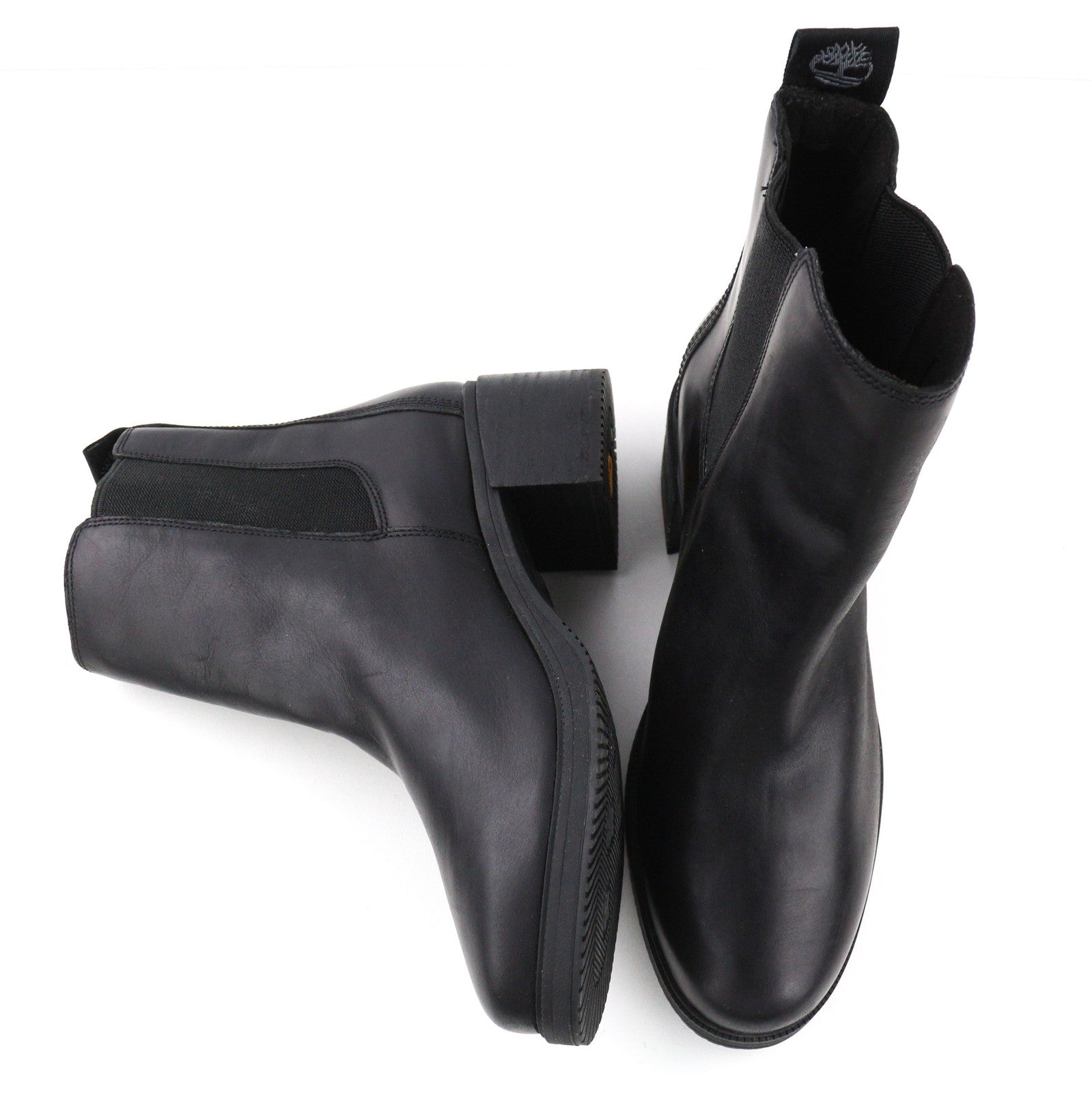 TIMBERLAND A25B1 Womens Boots EU39 EU40 Black Leather Heel Almond Toe  ReBOTL