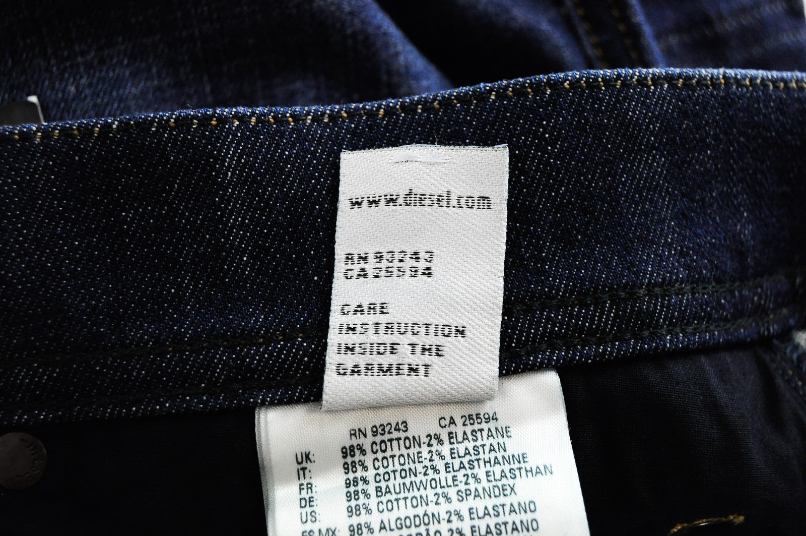 DIESEL Tepphar R7NA8 Men's Blue Slim Carrot Fit Jeans W28/L32 Aged Distressed