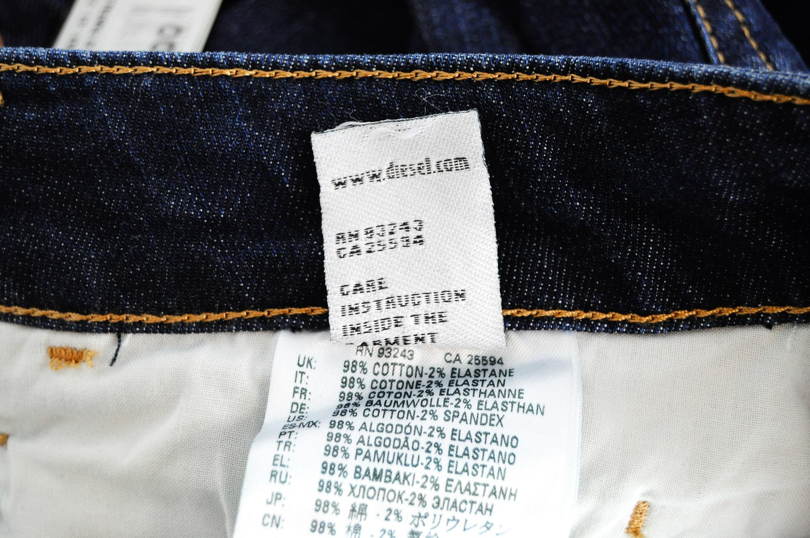 DIESEL D-Bazer 082AY Men's Blue Jeans W27/L32 Tapered Washed Out Button-Fly