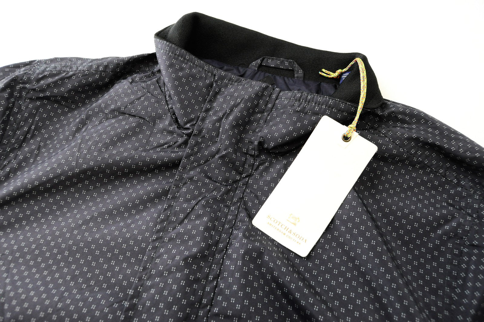 SCOTCH & SODA Ams Couture Men's Jacket M Dark Grey Lined Patterned Long Sleeve