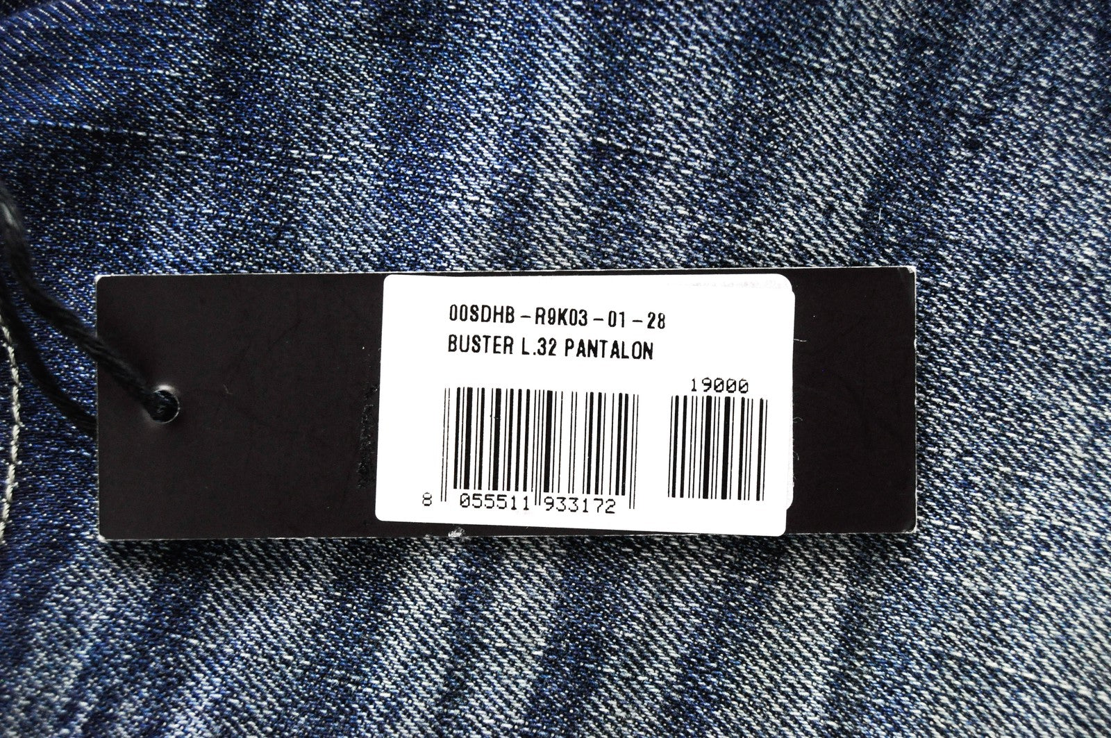 DIESEL Buster R9K03 Men's Blue Jeans W28/L32 Slim Tapered Stained Distressed