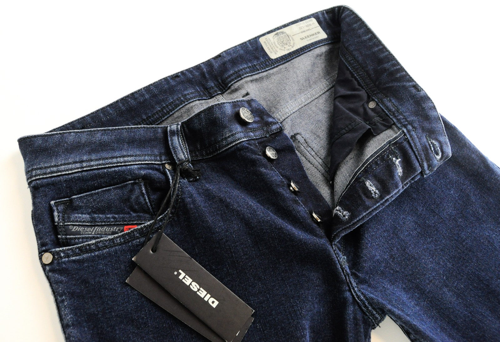 DIESEL Sleenker 084YD Men's Blue Jeans W29/L32 Slim Skinny Dark Washed Denim