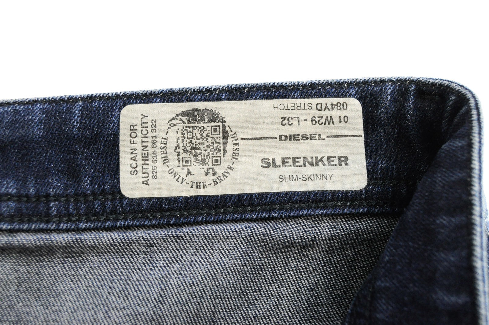 DIESEL Sleenker 084YD Men's Blue Jeans W29/L32 Slim Skinny Dark Washed Denim