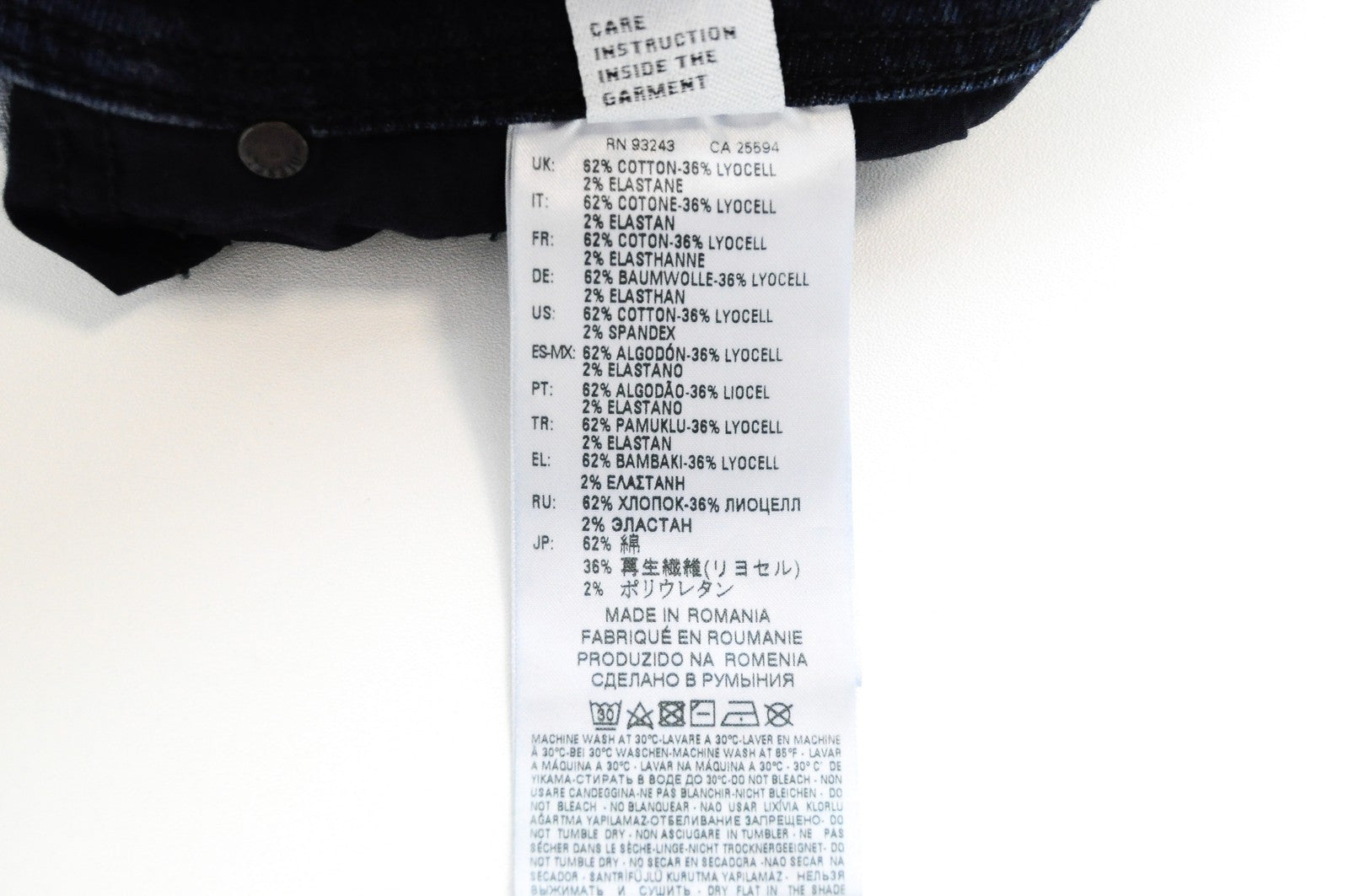 DIESEL Sleenker 084YD Men's Blue Jeans W29/L32 Slim Skinny Dark Washed Denim