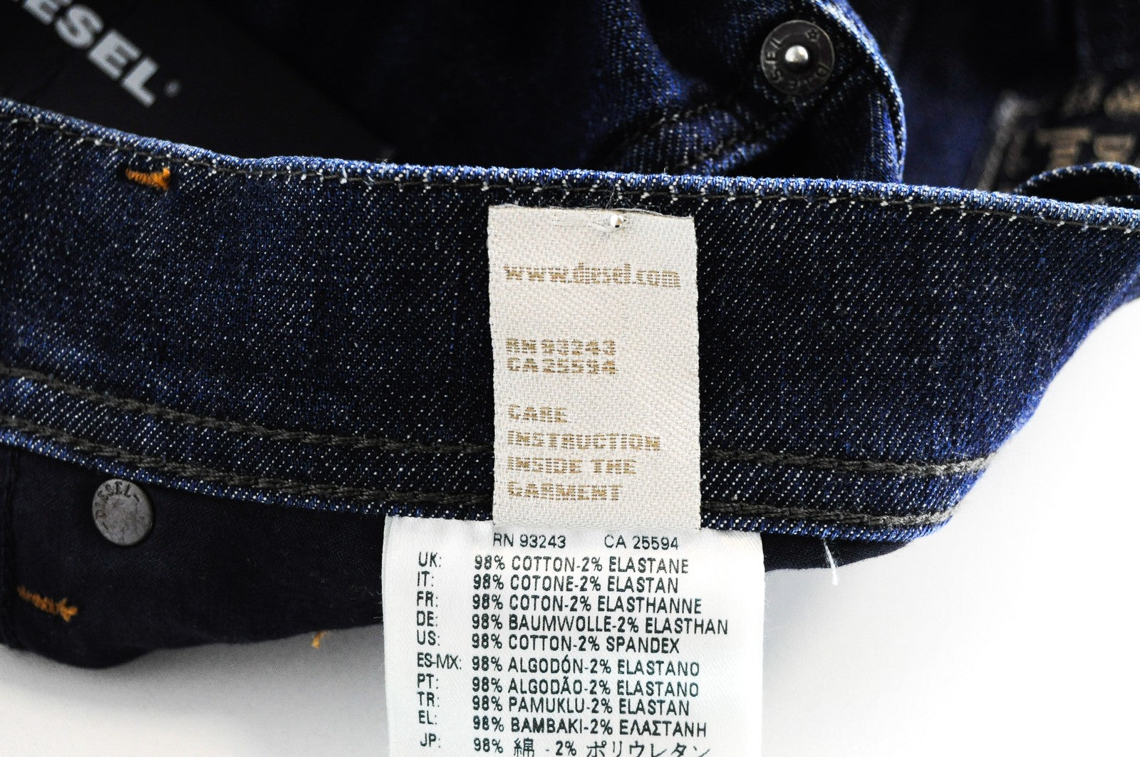 DIESEL Tepphar R845B Men's Blue Jeans W29/L32 Stone Washed Slim Carrot Stretch