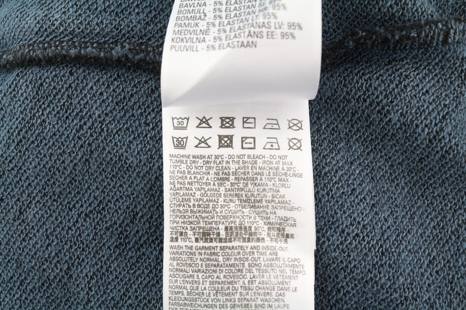 DIESEL S-Ginn-Hood-E1 Men Hoodie S Washed Grey Distress Hooded Kangaroo RRP€195