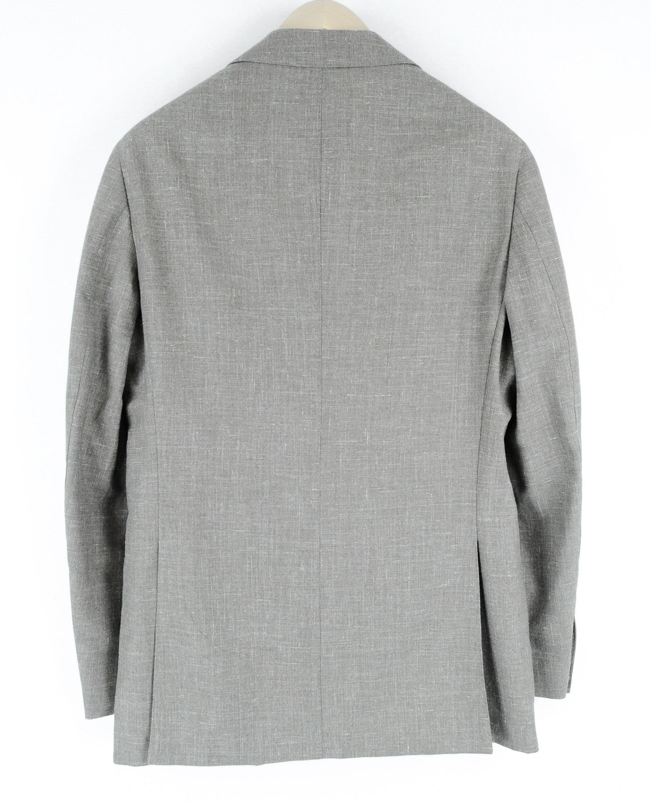 SUITSUPPLY Havana Jetted FL Men's Grey Blazer UK38R Wool Silk Linen Slim Fit