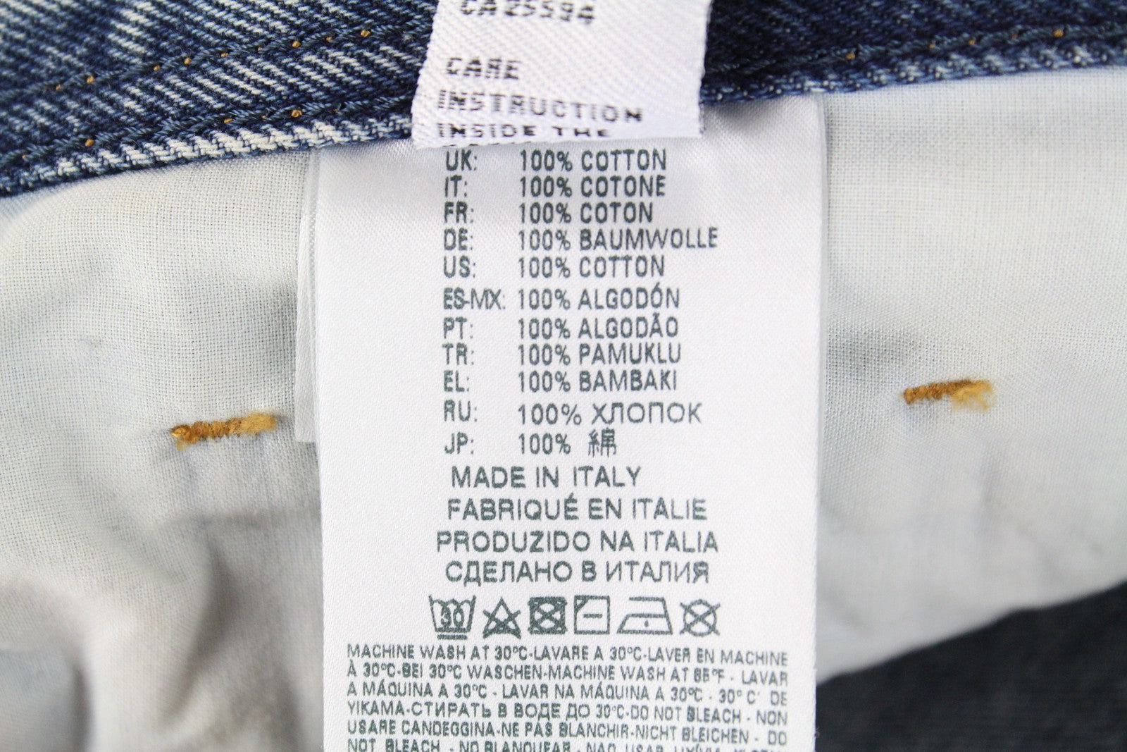 DIESEL Dagh-XP 084ZS Men's Jeans W32/L32 Straight Fit Washed Blue Ripped Cotton