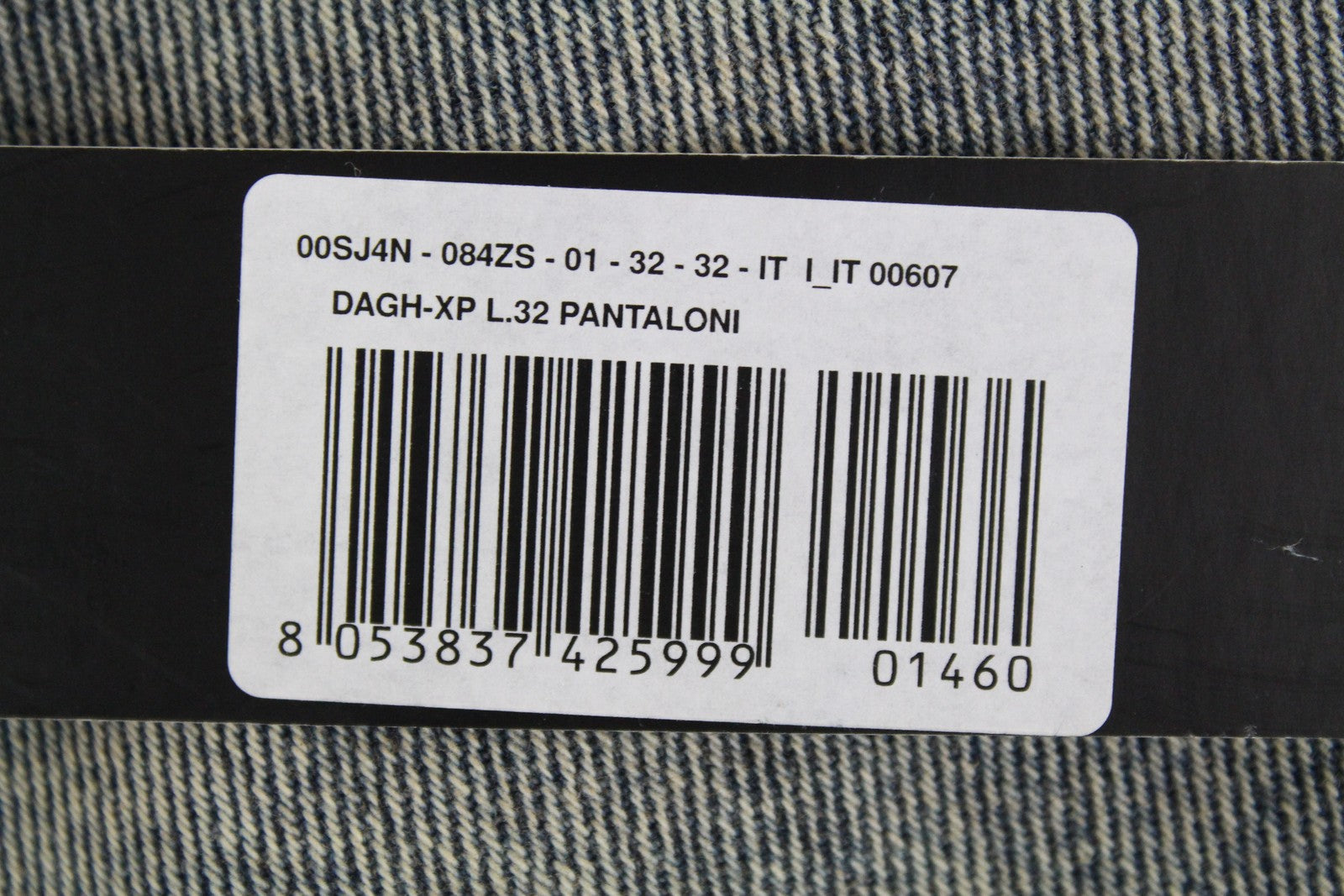 DIESEL Dagh-XP 084ZS Men's Jeans W32/L32 Straight Fit Washed Blue Ripped Cotton