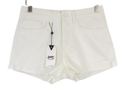 DENHAM Melrose Women's Shorts W28 Off-White Pure Cotton Casual Denim Summer