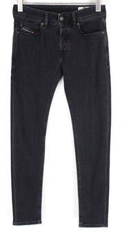 DIESEL Sleenker-X 0870G Men's Blue Jeans W27/L32 Black Faded Slim Skinny Fit