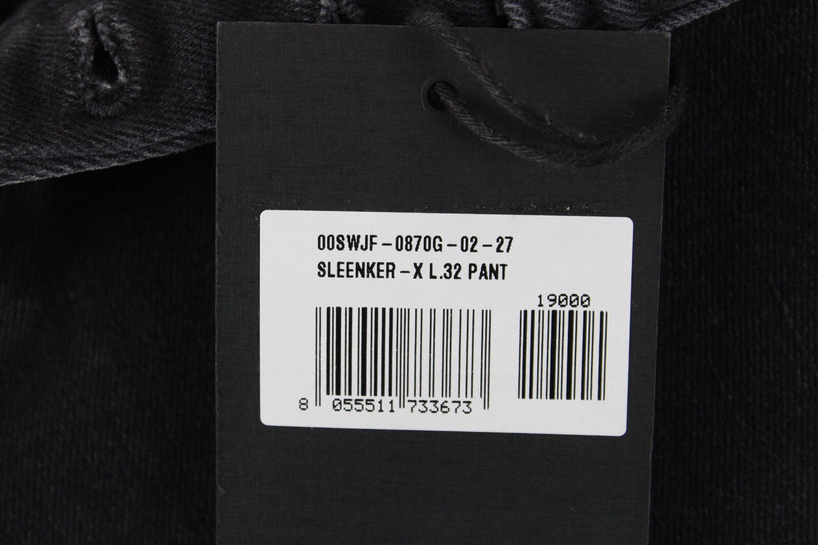 DIESEL Sleenker-X 0870G Men's Blue Jeans W27/L32 Black Faded Slim Skinny Fit