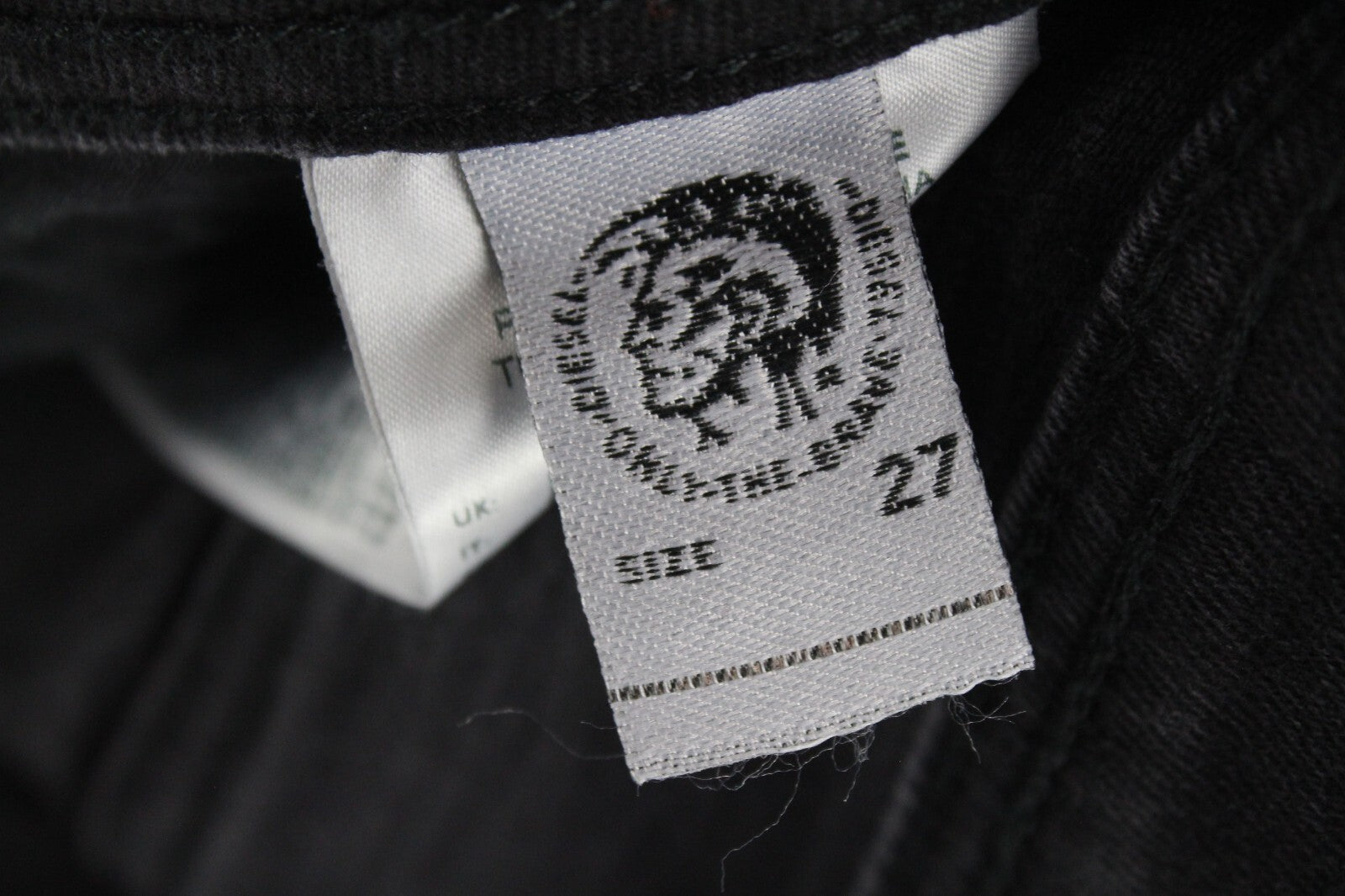 DIESEL Sleenker-X 0870G Men's Blue Jeans W27/L32 Black Faded Slim Skinny Fit