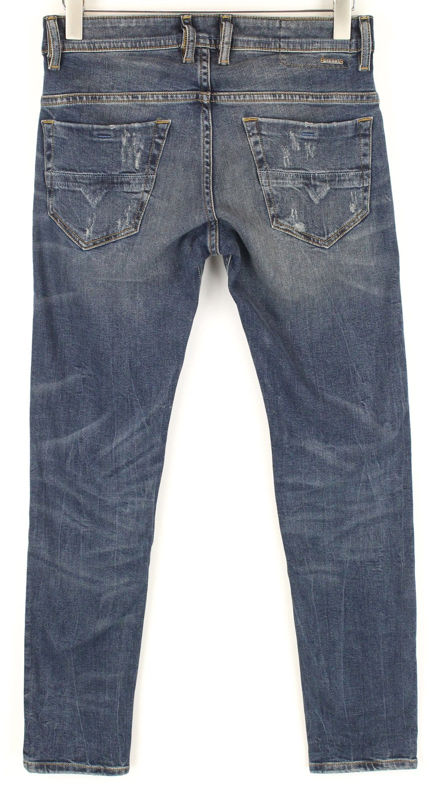 DIESEL Thommer 083AC Men's Jeans W28/L30 Slim Fit Skinny Blue Cotton Ripped