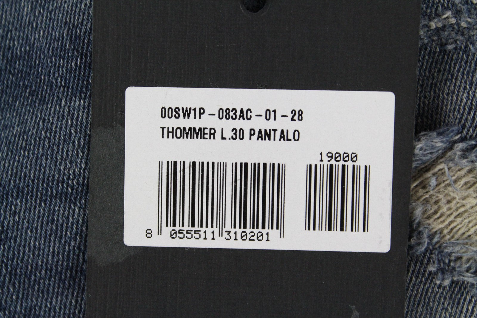 DIESEL Thommer 083AC Men's Jeans W28/L30 Slim Fit Skinny Blue Cotton Ripped