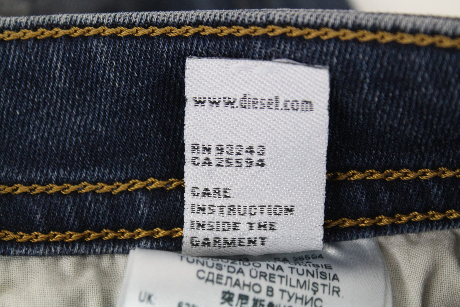 DIESEL Thommer 083AC Men's Jeans W28/L30 Slim Fit Skinny Blue Cotton Ripped