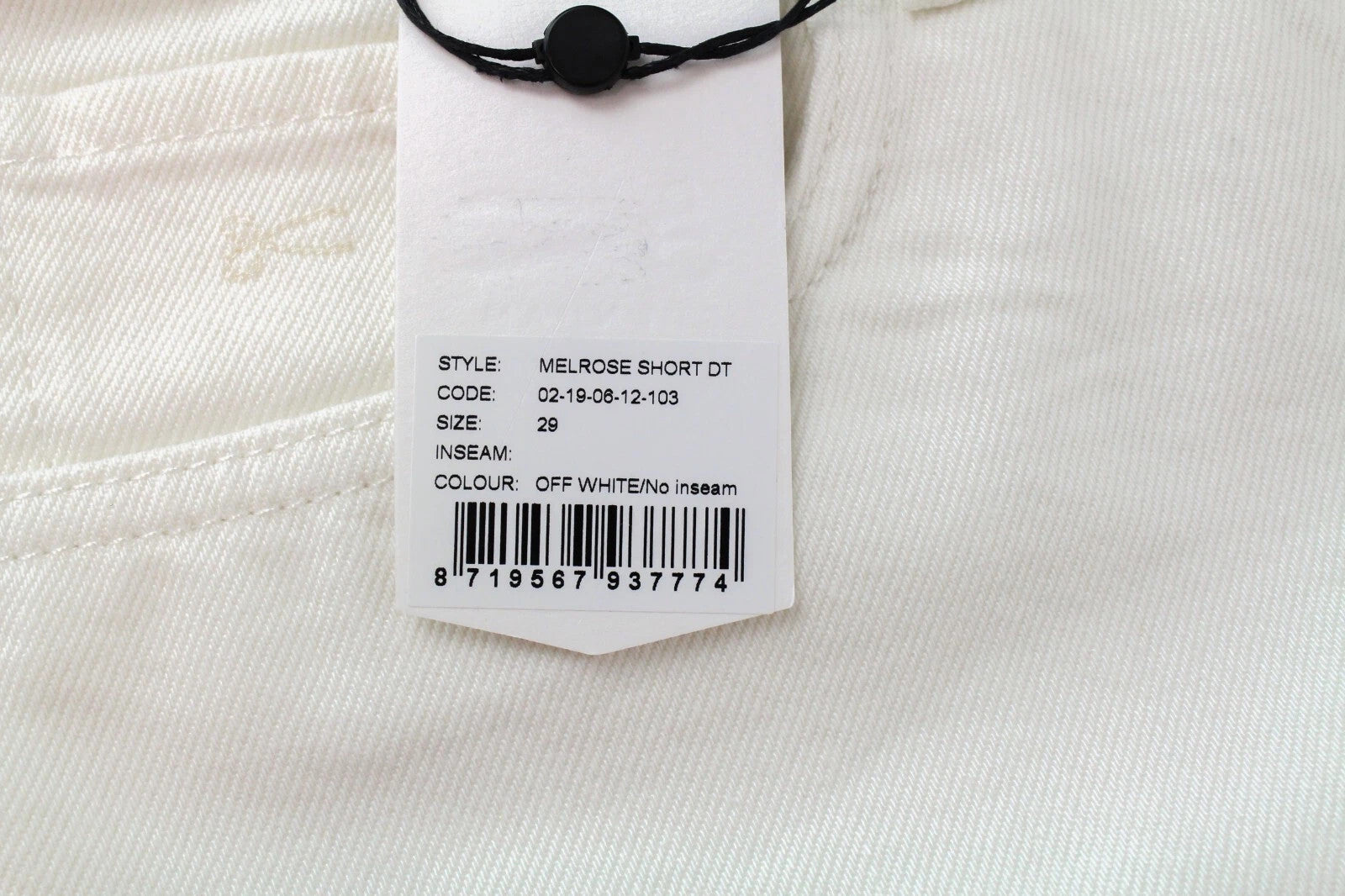 DENHAM Melrose Women's Shorts W29 Off-White Summer Denim Cotton 5-Pocket