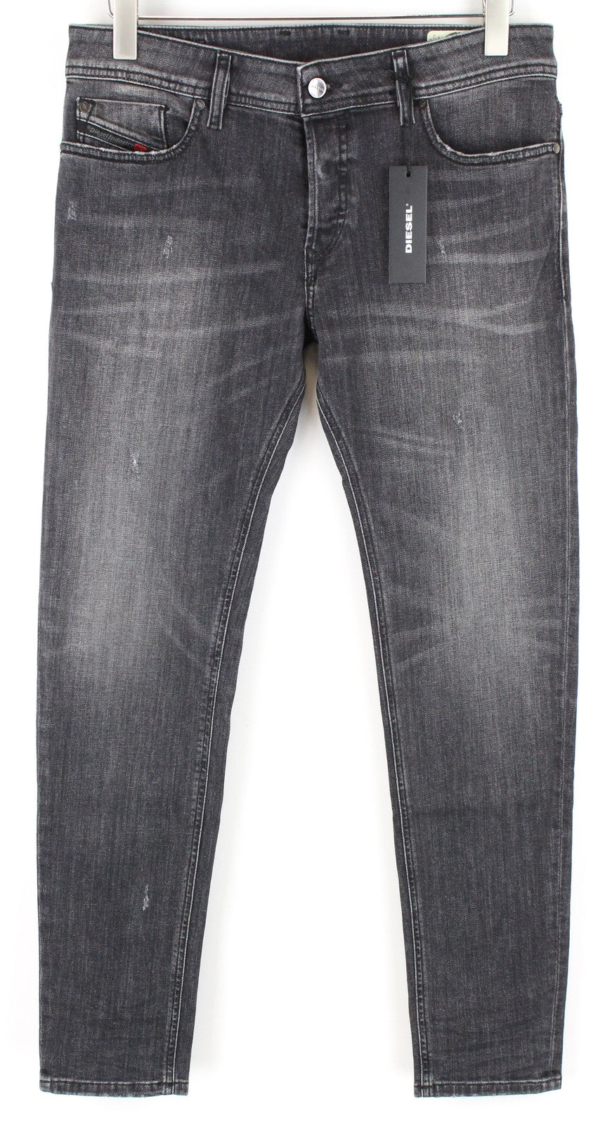 DIESEL Troxer R4NQ8 Men's Jeans W31/L30 Slim Fit Washed Grey Cotton Stretch