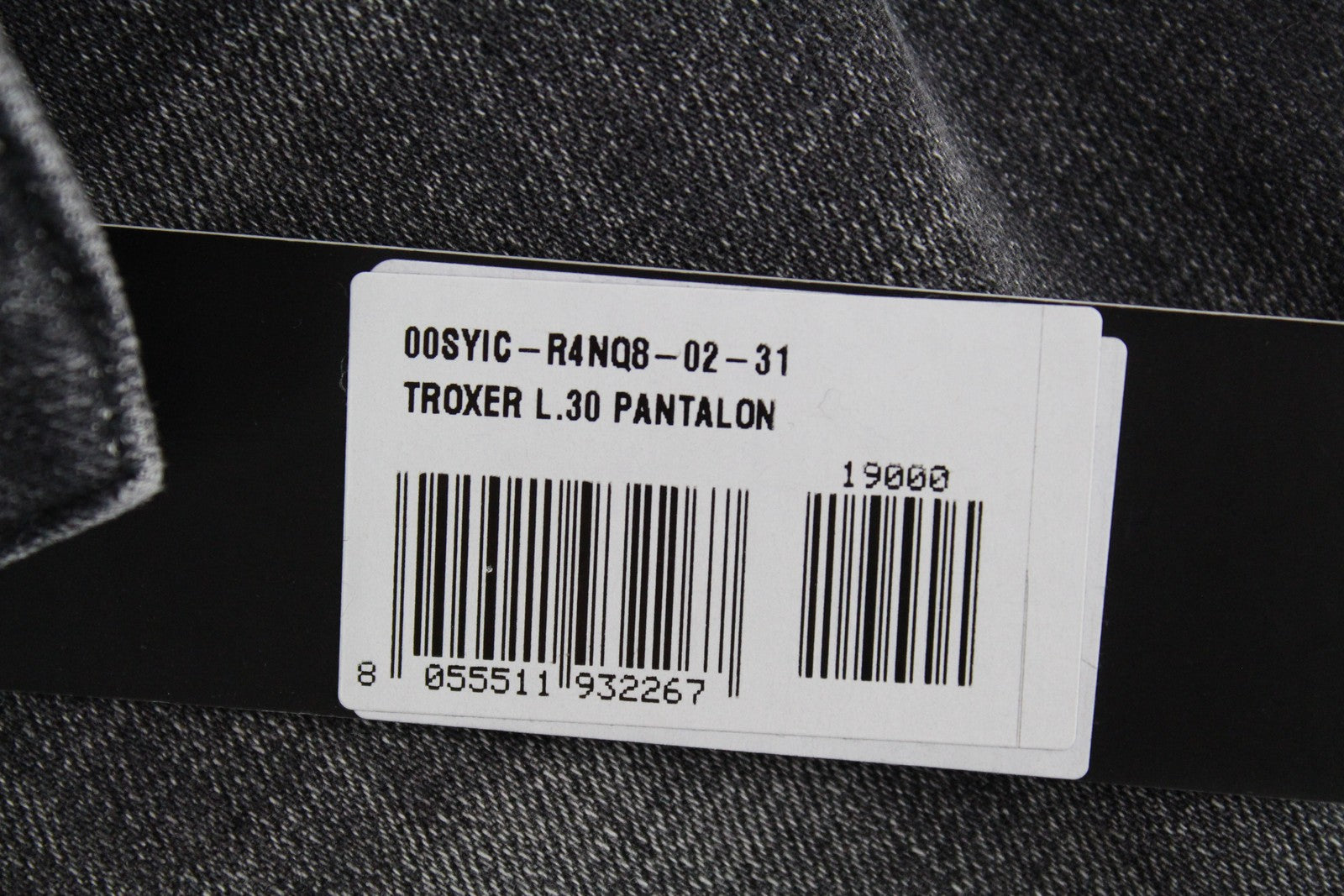 DIESEL Troxer R4NQ8 Men's Jeans W31/L30 Slim Fit Washed Grey Cotton Stretch