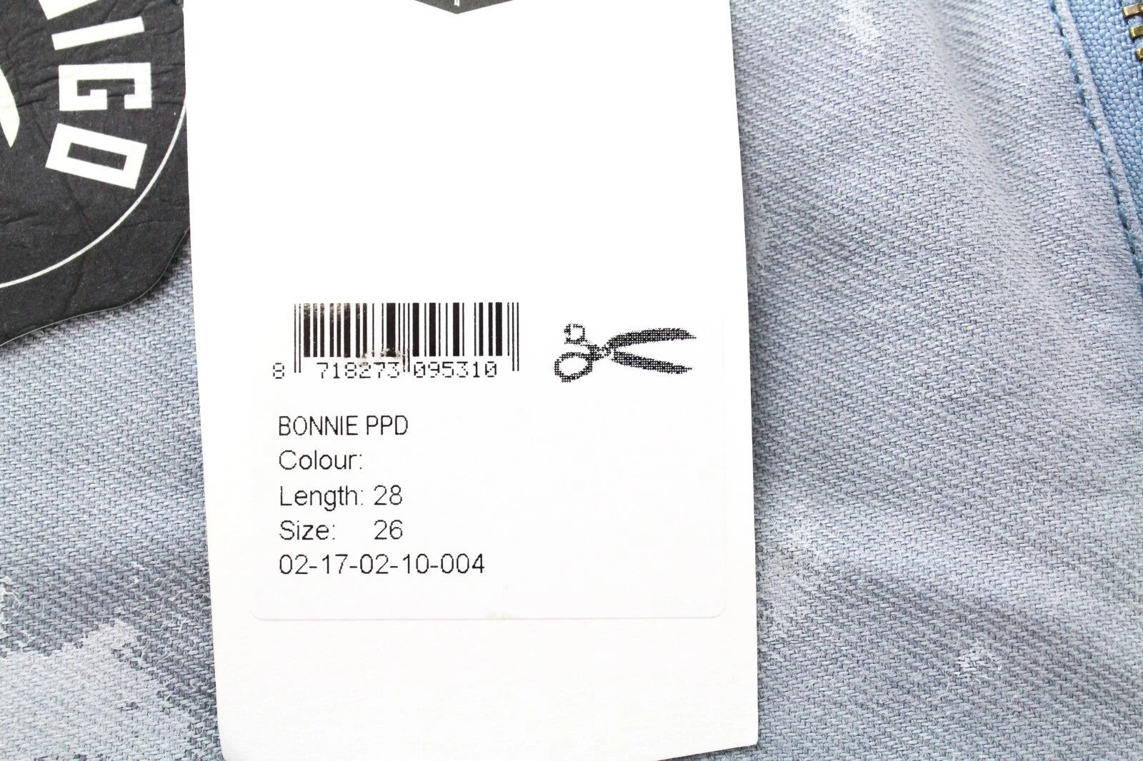 DENHAM Bonnie Women's Wide Fit Pants W26/L28 Blue Linen Cotton Painted Look