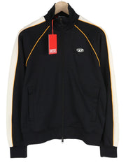 DIESEL S-Ralock Men Sweatshirt S Black Full Zip Track Top High Neck RRP€275