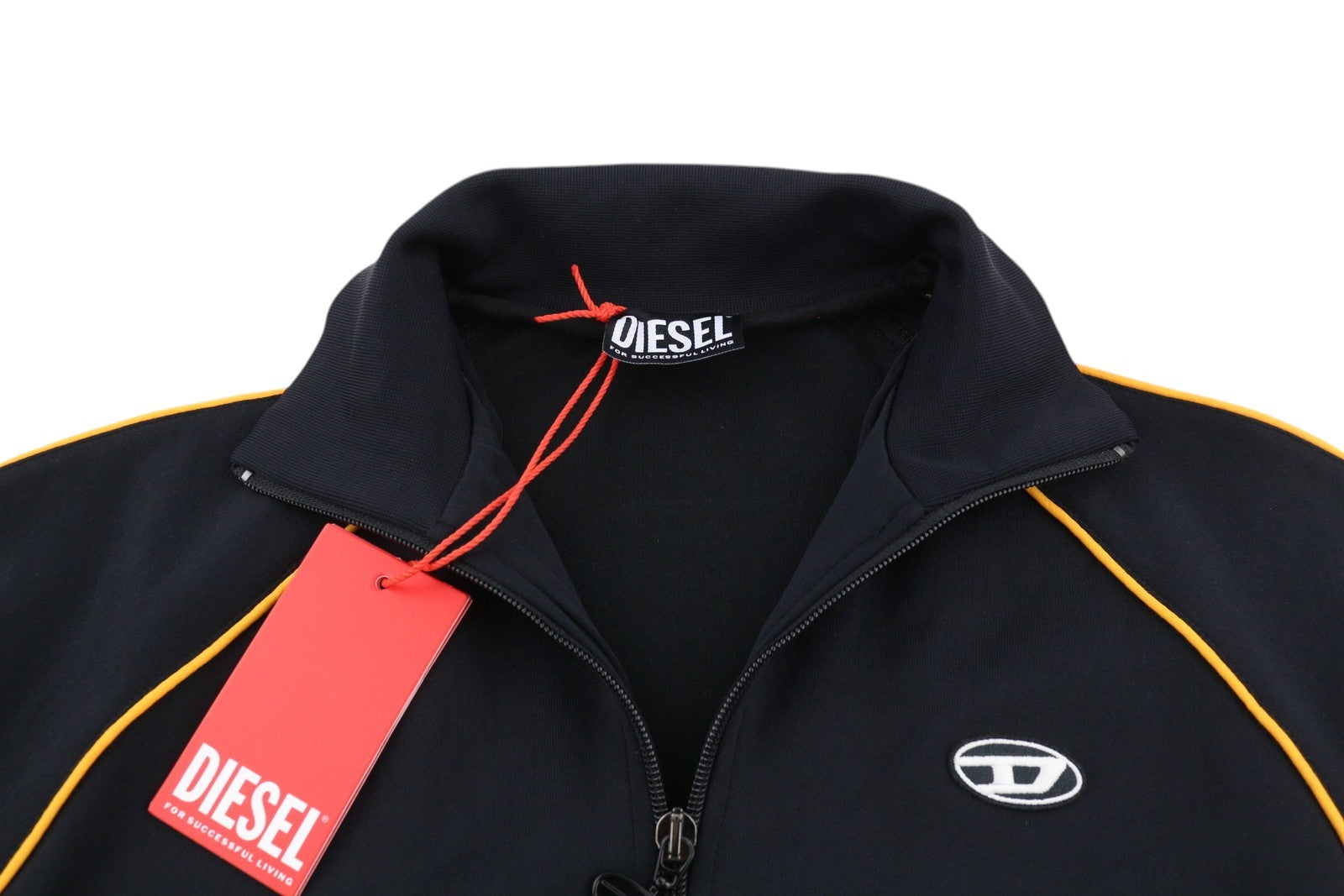 DIESEL S-Ralock Men Sweatshirt S Black Full Zip Track Top High Neck RRP€275