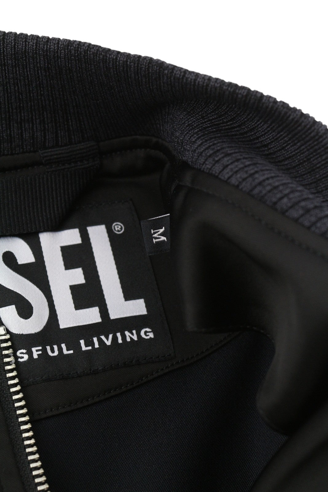 DIESEL T-Opuntia Women's Jacket M Black Full Zip Patch Pocket Bomber RRP€250