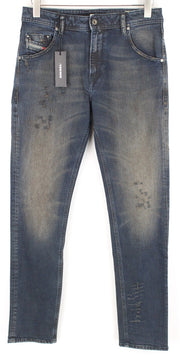 DIESEL Krayver R48XU Men's Jeans W28/L32 Slim Fit Carrot Blue Cotton Stretch