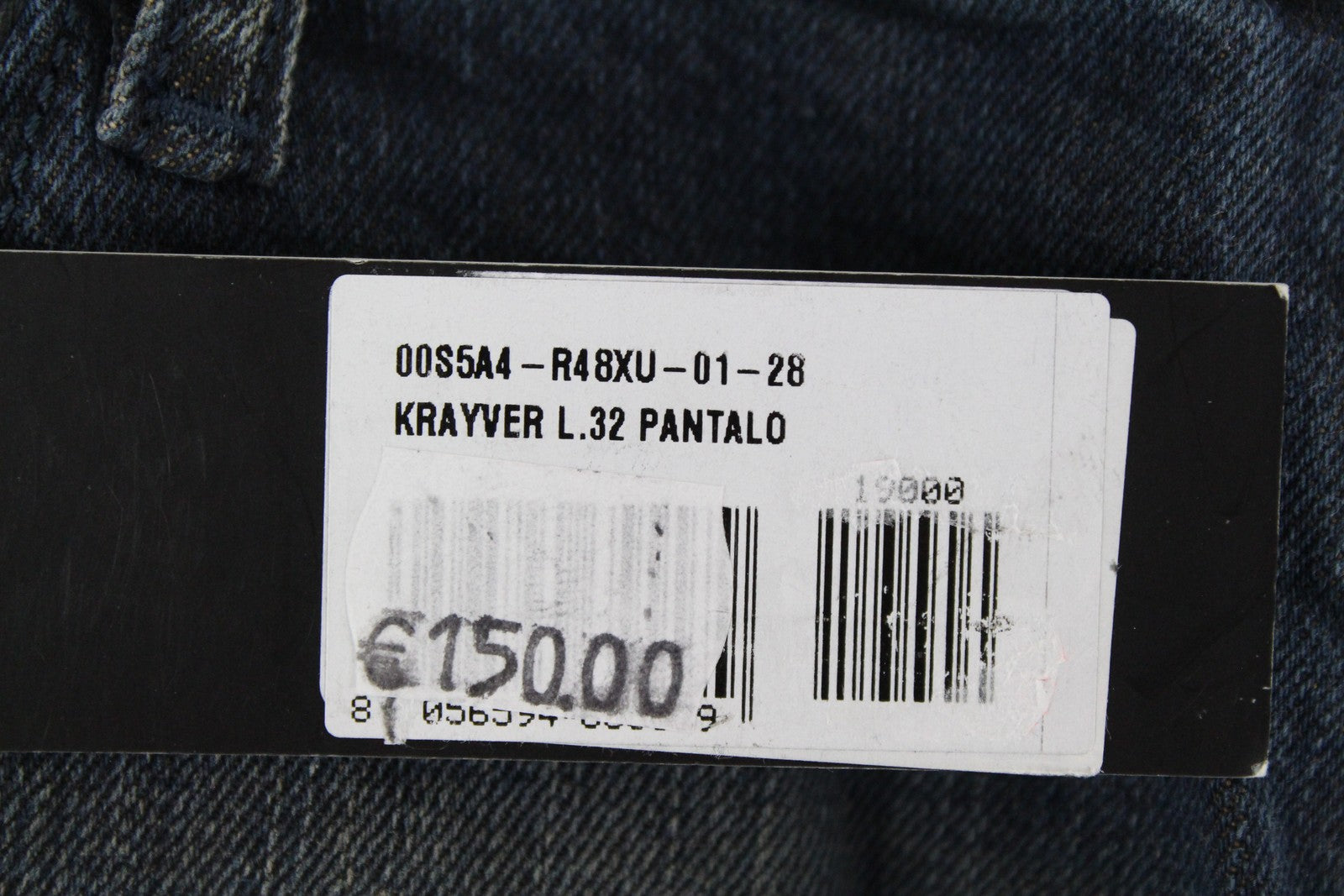 DIESEL Krayver R48XU Men's Jeans W28/L32 Slim Fit Carrot Blue Cotton Stretch
