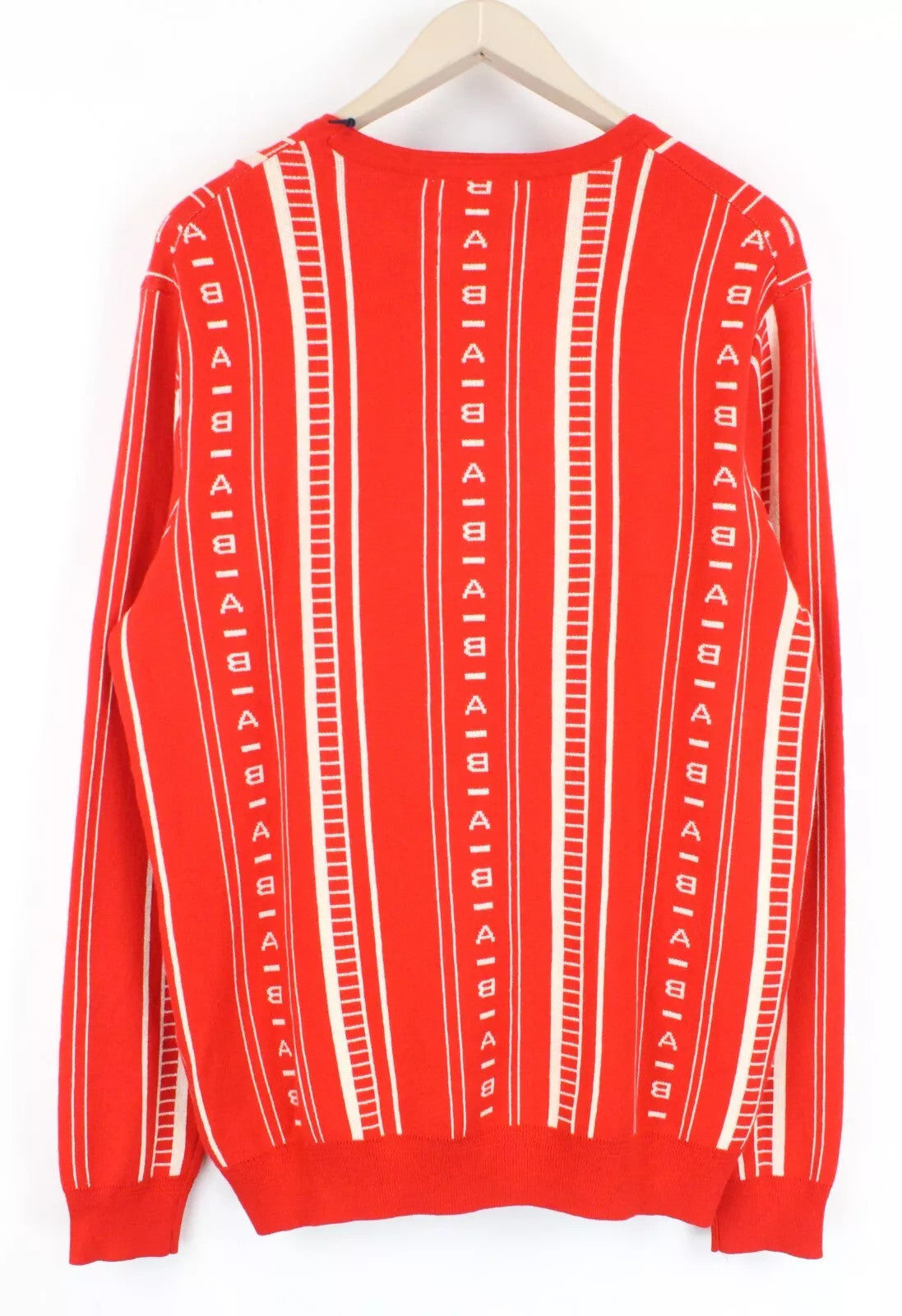 SCOTCH & SODA Ams Blauw Men's Sweater ~XL Red Cotton Patterned Knit Pullover