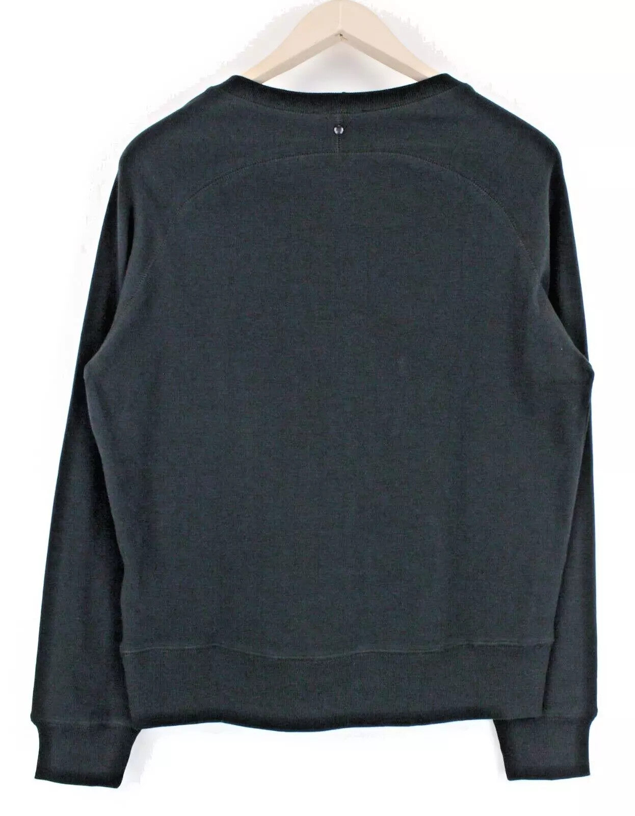 DIESEL F-Gertrude Women's Pullover Sweatshirt M Black Stretch Cotton Logo Top