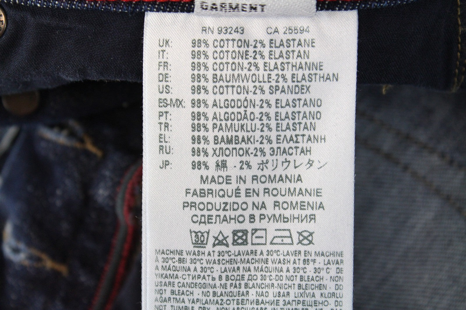 DIESEL Larkee-Beex 084QT vyriški džinsai W26/L30 siaurėjantys, mėlyni, plėšyti medvilniniai džinsai 