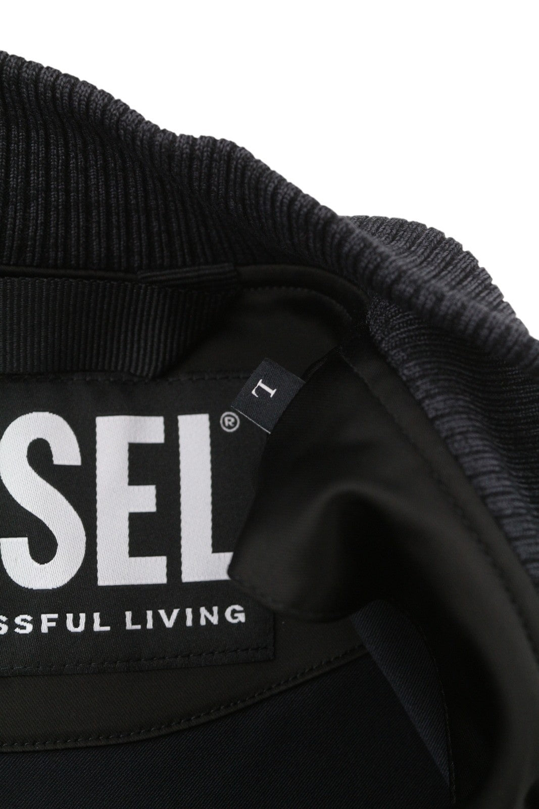 DIESEL T-Opuntia Women Jacket L Black Full Zip Pocket Bomber RRP€250