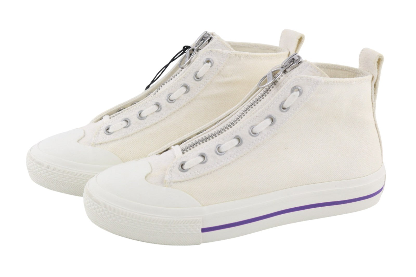 DIESEL S-Astico MZIP Womens Sneakers EU37 UK5 White High Top Lace Zip RRP€180