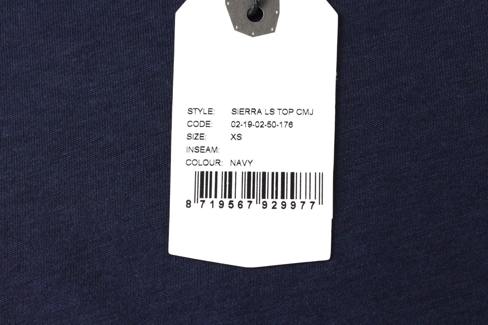 DENHAM Sierra Women's Long Sleeve T-Shirt XS Navy Round Neck Cotton Pullover