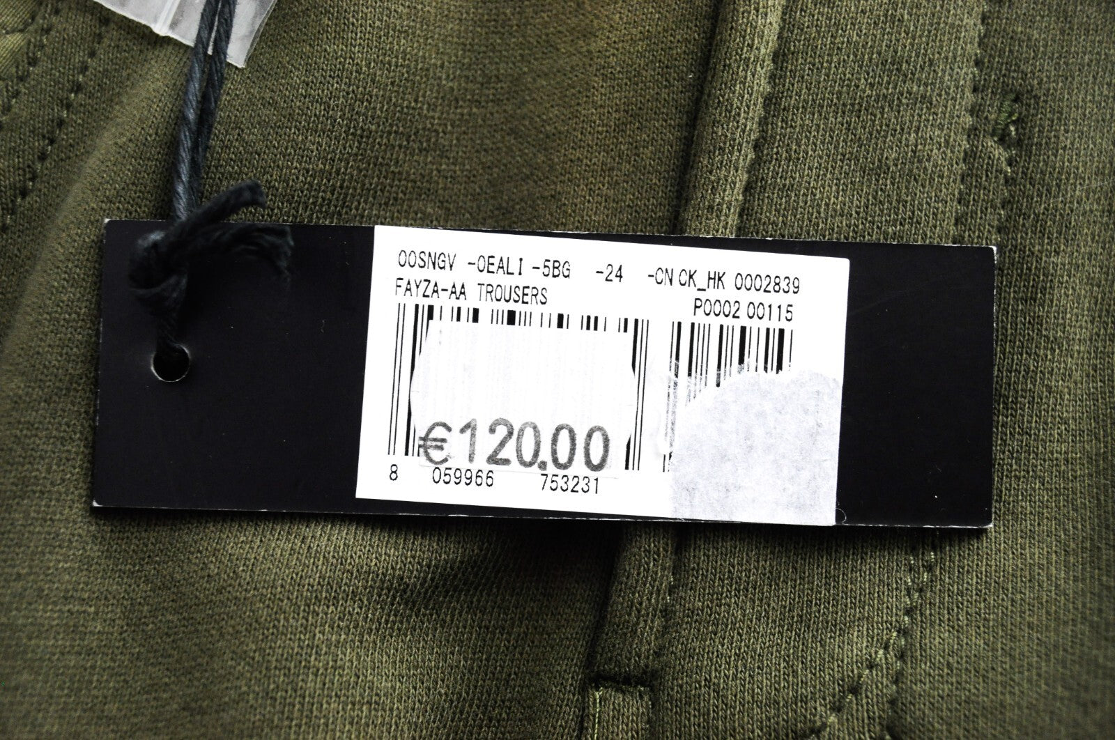 DIESEL Fayza-AA 0EALI Women's Olive Green Trousers 24 Boyfriend Fit Jogger Style