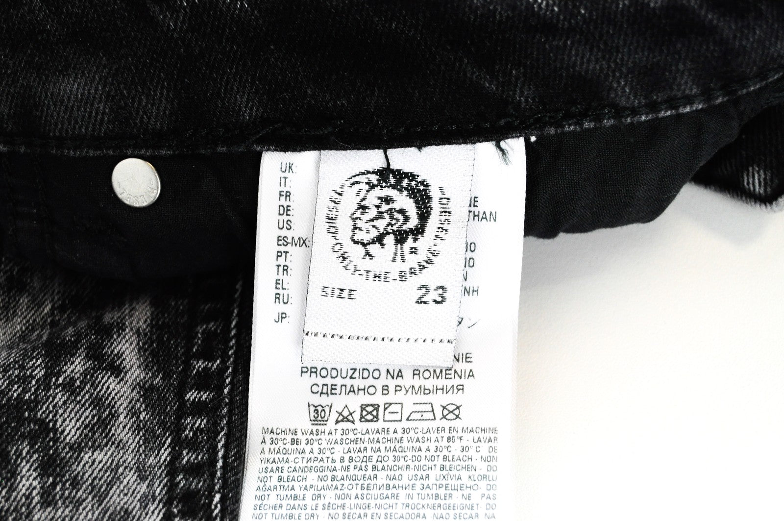 DIESEL Neekhol 069AB Women's Blue Jeans W23/L32 Stone Washed Ripped Straight Fit