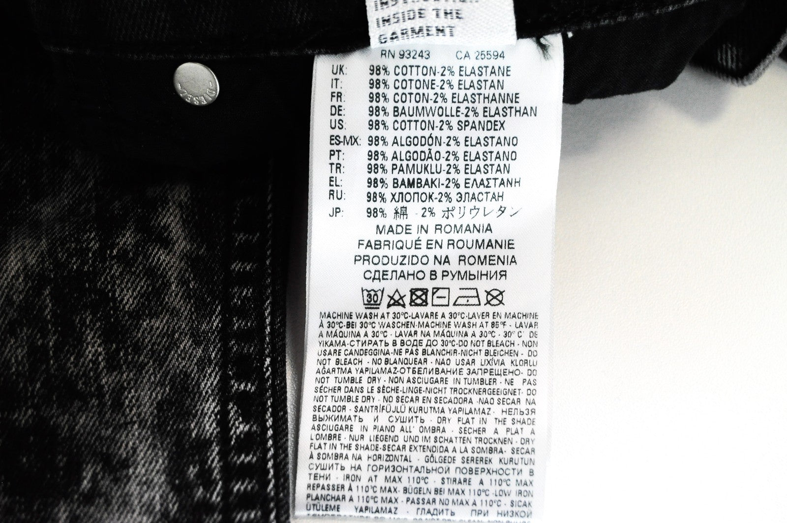 DIESEL Neekhol 069AB Women's Blue Jeans W23/L32 Stone Washed Ripped Straight Fit