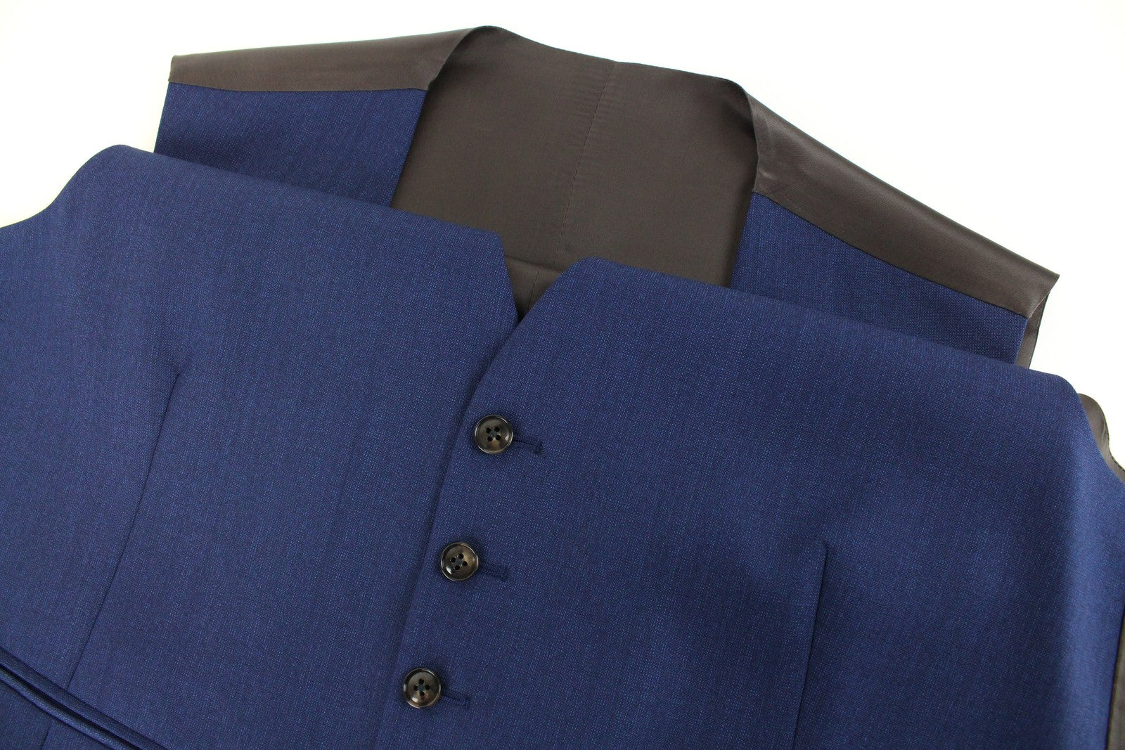 SUITSUPPLY Lazio Men's Suit UK44S Navy Blue Blazer Waistcoat Slim Fit Classic