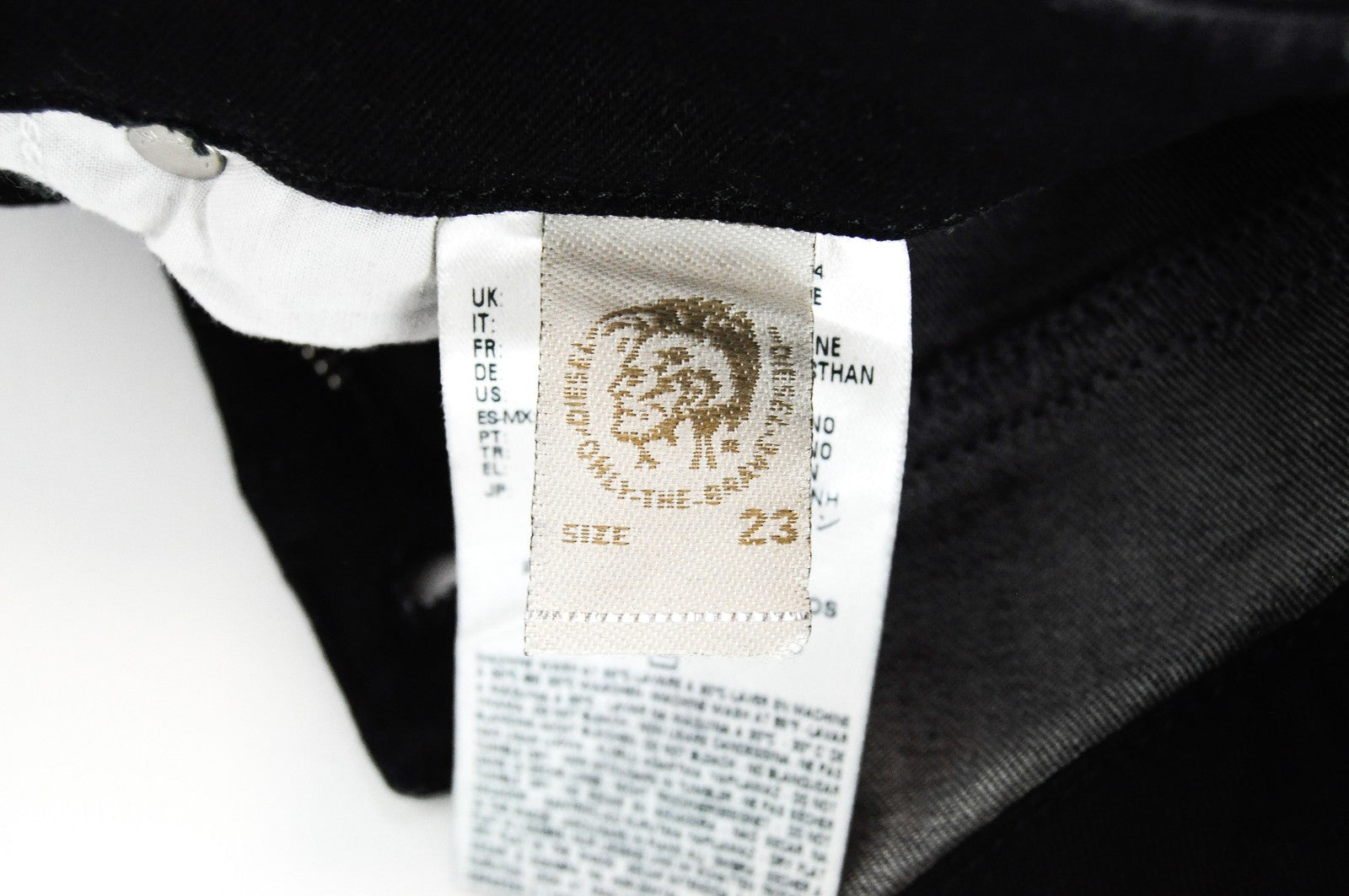 DIESEL Groupee 0R84A Women Black Jeans W23/L32 Low Waist Super Slim Skinny Fit