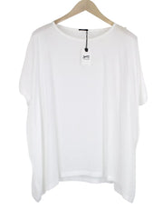 DENHAM Scout Women's T-Shirt XS White See-Through Short Sleeve Round Neck Top