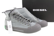 DIESEL S-Muji MC Men Sneakers EU45 Grey High Top Lace Up Almond Toe Logo RRP€180