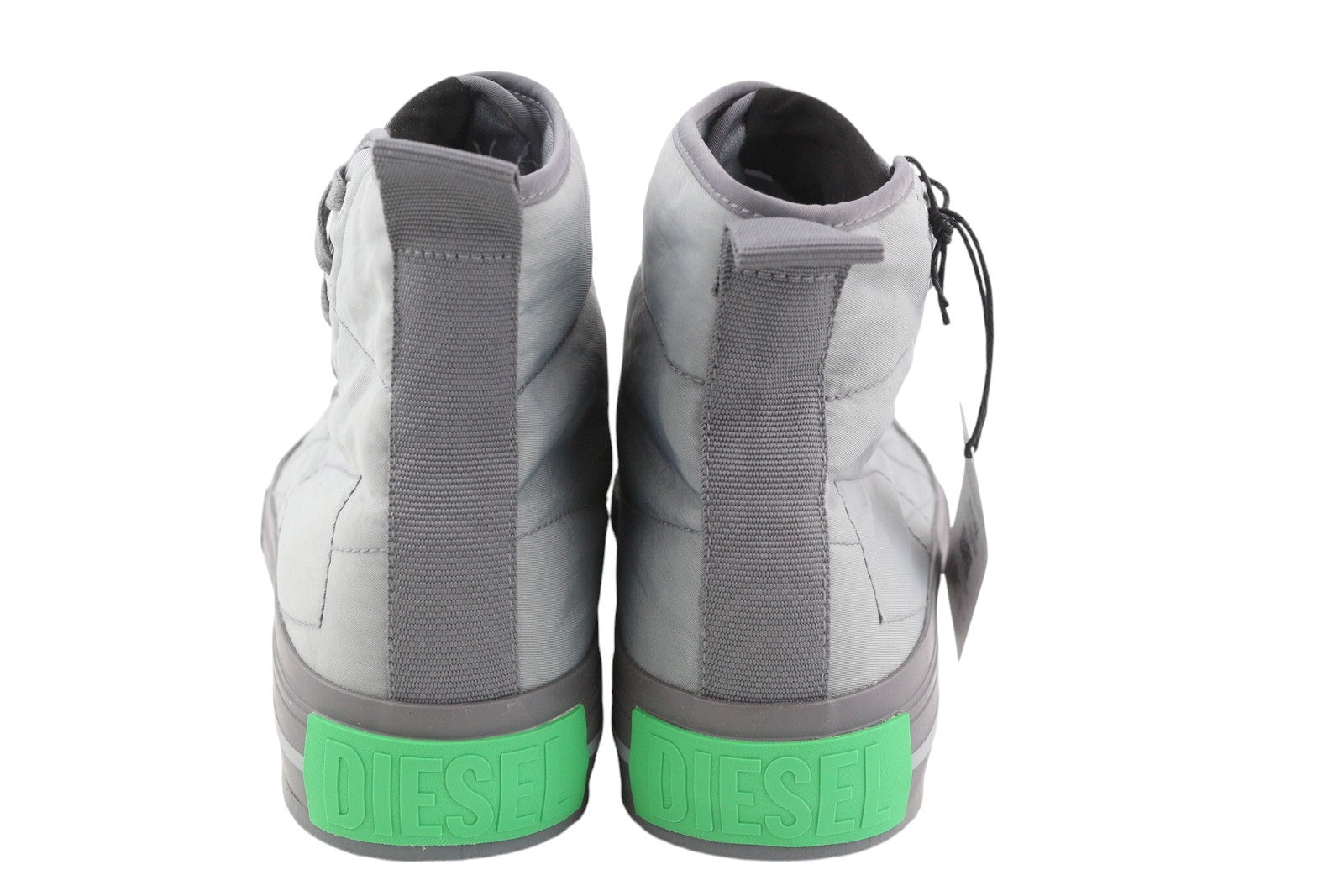 DIESEL S-Muji MC Men Sneakers EU45 Grey High Top Lace Up Almond Toe Logo RRP€180